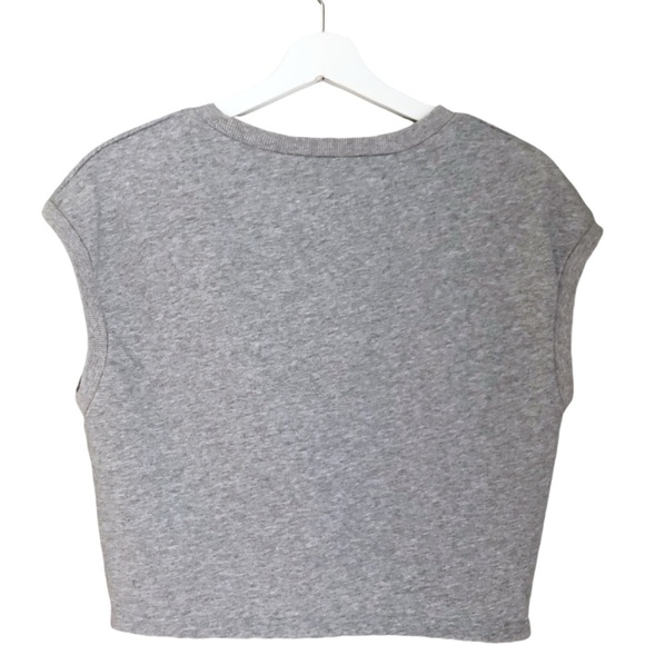 Revolve by the way. Hannah Twist Front Short Sleeve Top Heather Grey Medium Cute - Picture 4 of 11